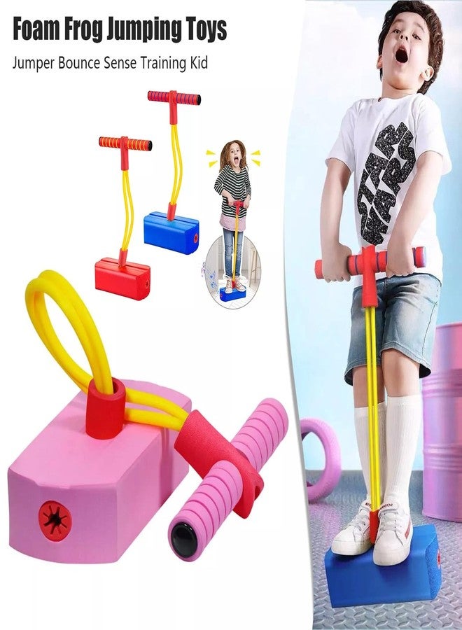 OLWICK Pogo Stick for Adults & Kids | Pogo Jumper for Kids with Balanced Design | Foam Pogo Jumper Workout Equipment for Indoor and Outdoor Use | Hopper Stick for Boys and Girls - Blue - Image 2